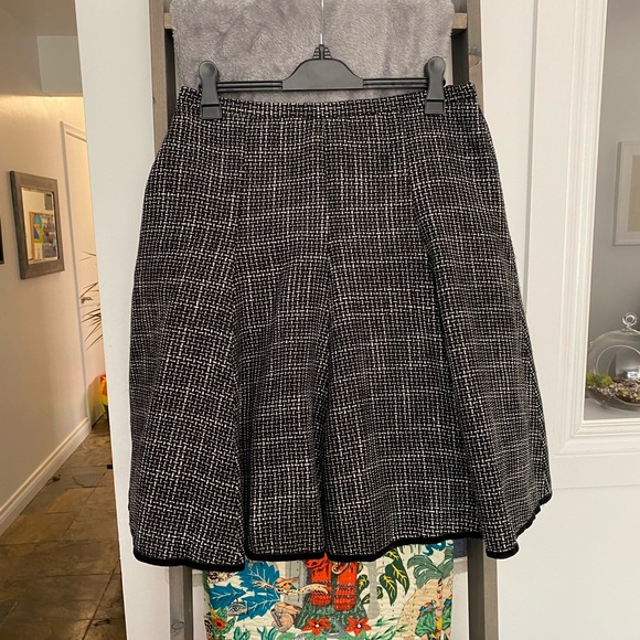 Vintage Flared Black-and-White Skirt - Picture 1 of 6